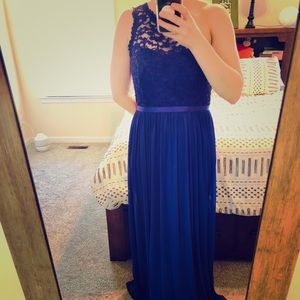 David’s Bridal One Shoulder Lace Bridesmaids Dress